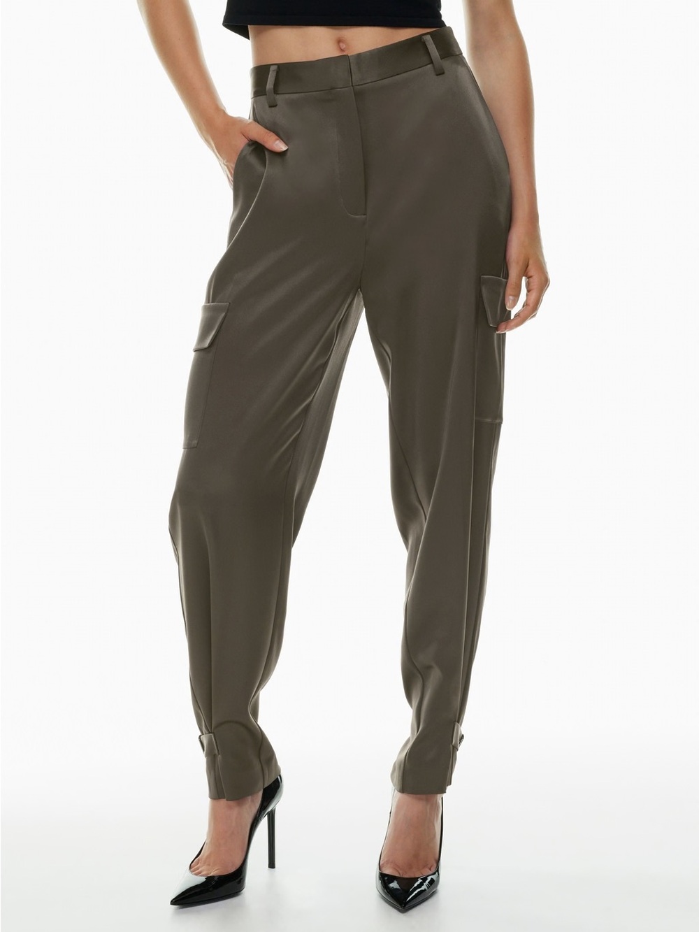 Babaton Aritzia Refined Satin Cargo Pant